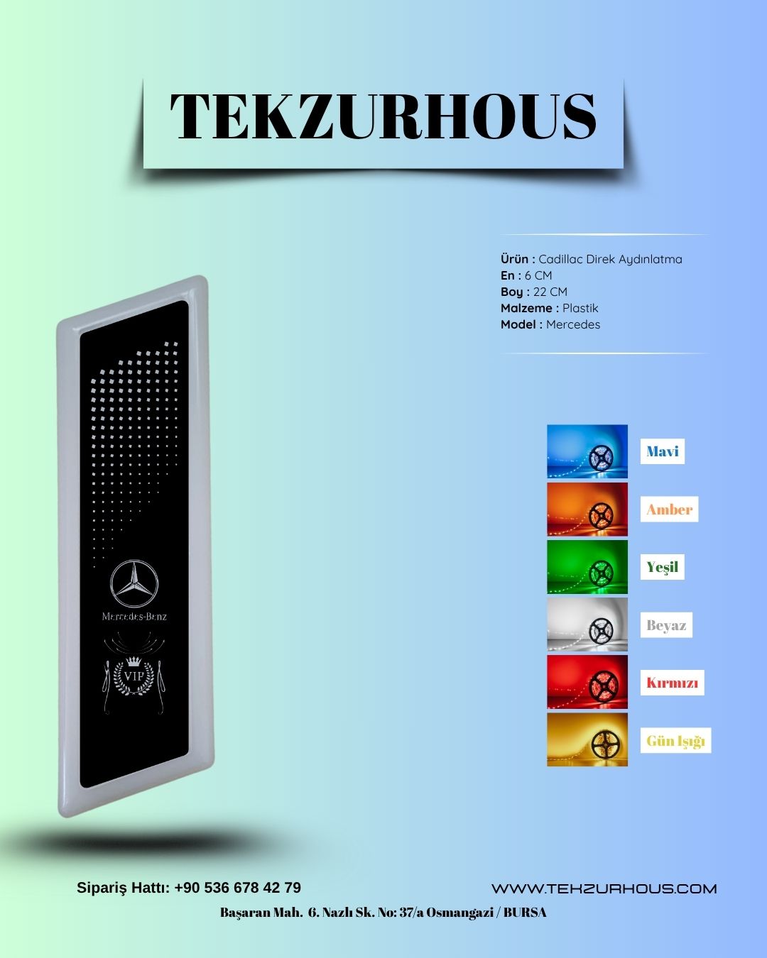 Cadillac Direk lamba Aydınlatma (Mercedes)