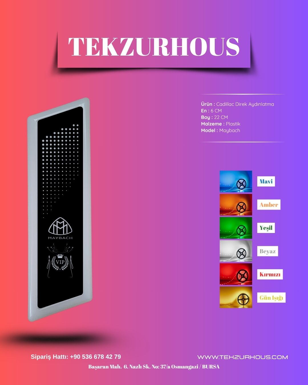 Cadillac Direk lamba Aydınlatma (Maybach)