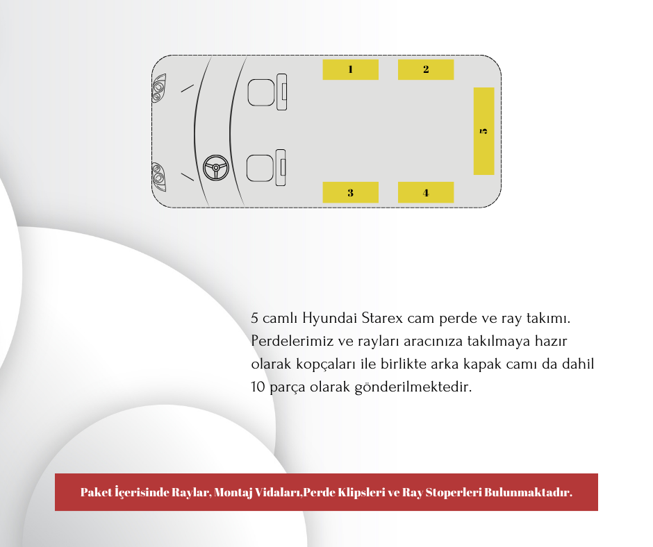 Hyundai Starex Raylı Set "5 Cam"