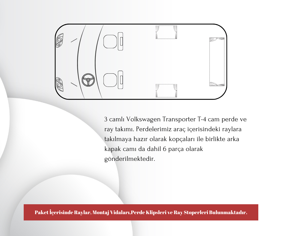 Volkswagen T4 Raylı Set "3 Cam"
