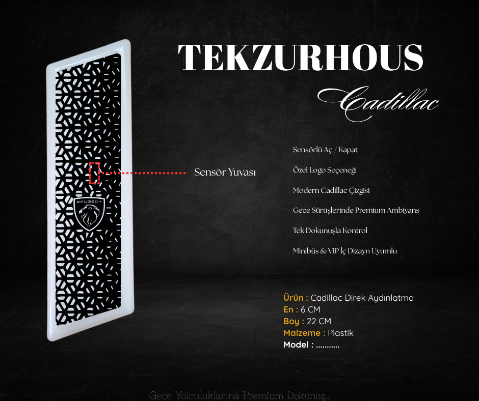 Cadillac Gazetelik direk lambası   Peugeot (Sensörlü)