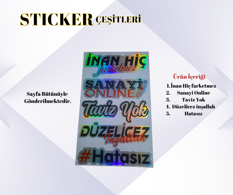 Stickerlar Hologramlı Sticker – tekzurhous