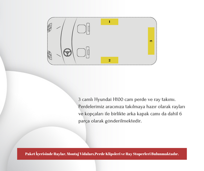 Hyundai H-100 Raylı Set "3 Cam"