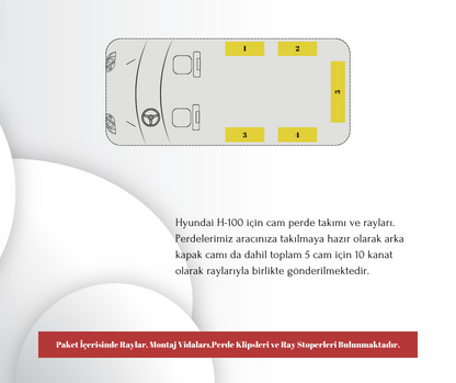 Hyundai H100 Raylı Set "5 Cam"