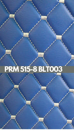 KAPİTONE DERİ MAVİ DERİ BEYAZ NAKIŞ BAKLAVA DESEN PRM 515-8 BLT 003 -